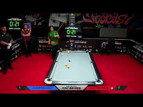 Lilly pots the 8ball with steady cueing to win the frame