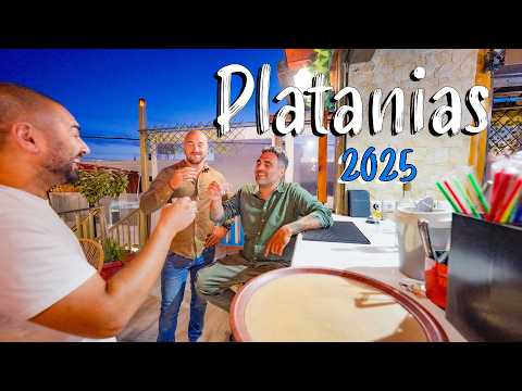 Platanias Crete, Kreta, Nightlife walking tour 4K, Greece travel guide 2025