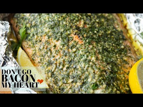 Garlic Herb Foil Baked Salmon