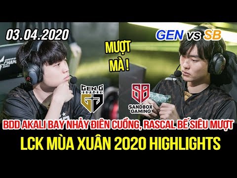 [LCK 2020] GEN vs SB Game 2 Highlights | Bdd Akali bay nhảy điên cuồng, Rascal bế siêu mượt mà