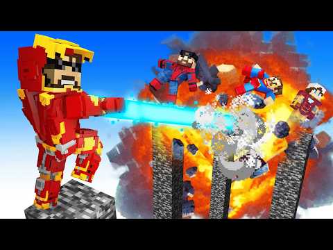 SUPERHERO PILLAR Battles in Minecraft