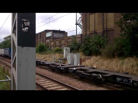 CAR TRAIN & TESCO TRAIN AT WILLESDEN 29/8/14