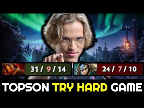 TOPSON Ember Spirit Try Hard Game vs Master Tier Pangolier & Slark