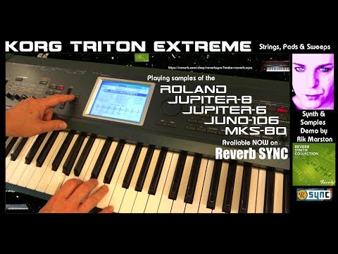 KORG TRITON EXTREME + Roland Jupiter-8 JP6 MKS80 106 Samples Reverb SYNC Rik Marston