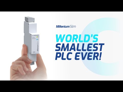 Part of a video titled The smallest PLC ever! Review: The new Millenium Slim from Crouzet