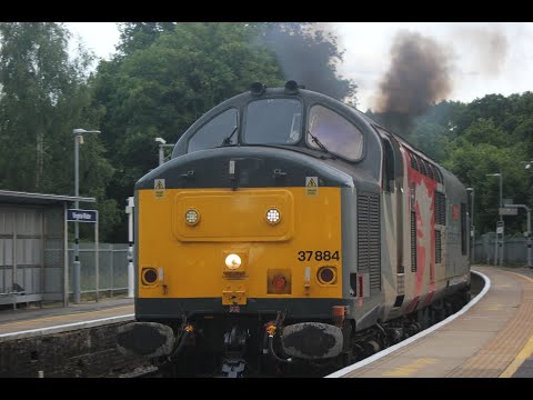 ROG class 37884 erupts virginia water 26/06/23