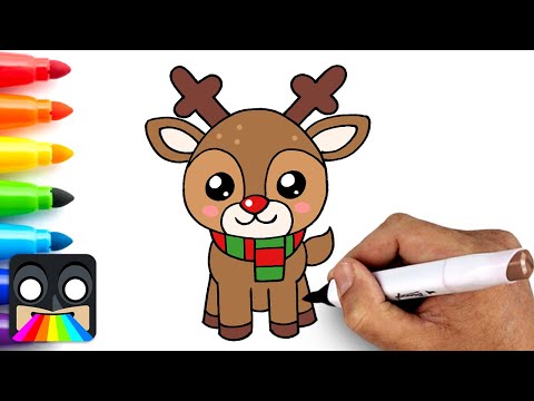 How to Draw Rudolph the Red Nosed Reindeer
