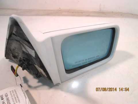 1991 Mercedes 300SL Side Rear View Mirror RH WHITE GOOD SHAPE 129TYPE - mbiparts.com Used OEM... OEM