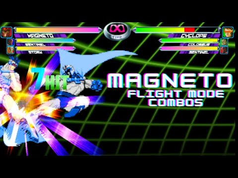 MvC2 - Magneto Quick Corner ROM Setups (with Flight Mode)