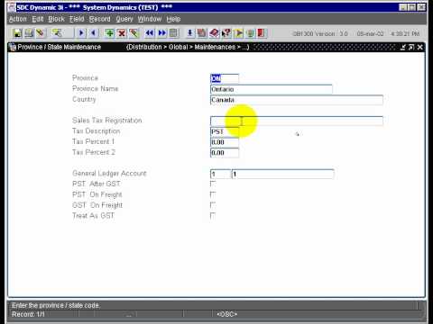 province - states setup