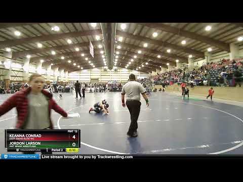 97 Lbs Cons. Round 3 - Jordon Larson, Mat Sense Wrestling Vs Keanna Conrad, East Idaho Elite WC C3