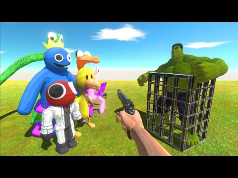 Fps and Rainbow Friends Rescue Hulk - Animal Revolt Battle Simulator
