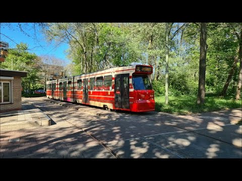 HTM tramlijn 6 Den Haag Leyenburg - Leidschendam Noord | GTL8 3129 | corona afroep | 2020