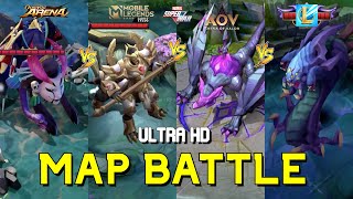 Download lagu PERTEMPURAN SEMUA MOBA - MLBB vs AOV vs LOL Wild Rift vs Onmyoji Arena vs Marvel Super War ULTRA ... mp3