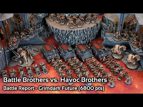 One Page Rules Battle Report (6800 pts) - Battle Brothers vs. Havoc Brothers