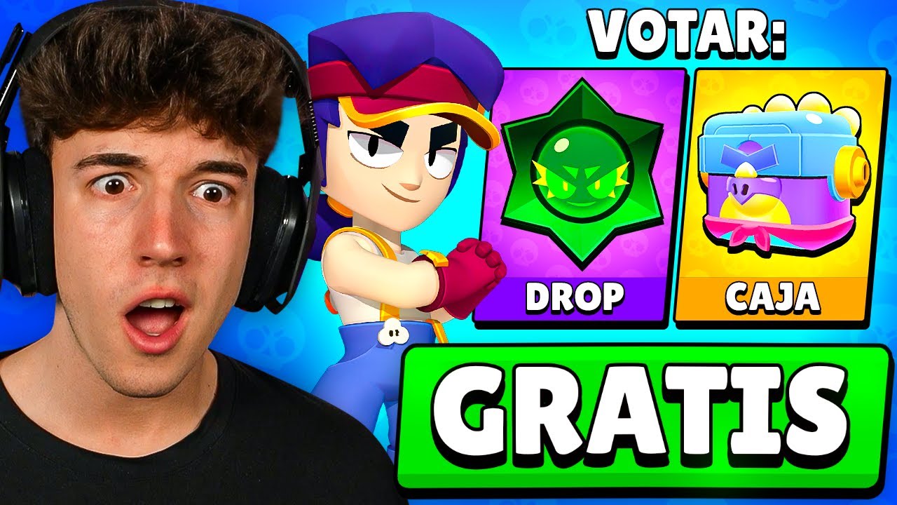 VOTA TU BRAWLER Y GANA un *DROP CAOTICO Y CAJA GRATIS* en BRAWL STARS