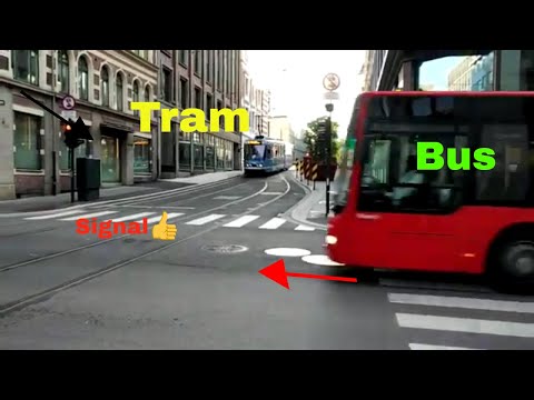 Trams and Buses in Oslo, Norway