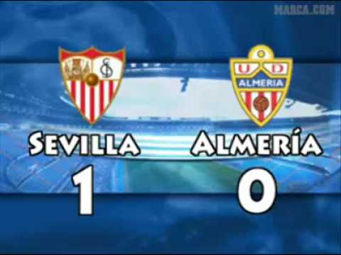 Sevilla 2 - Almería 1  08/03/09  Liga BBVA  Goles en 3D