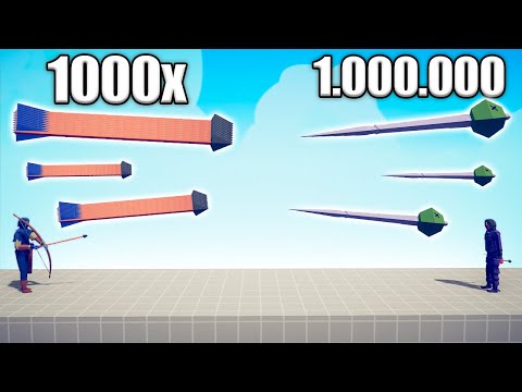 1.000.000 DAMAGE NEEDLE vs 1000x OVERPOWERED UNITS - TABS | Totally Accurate Battle Simulator 2023