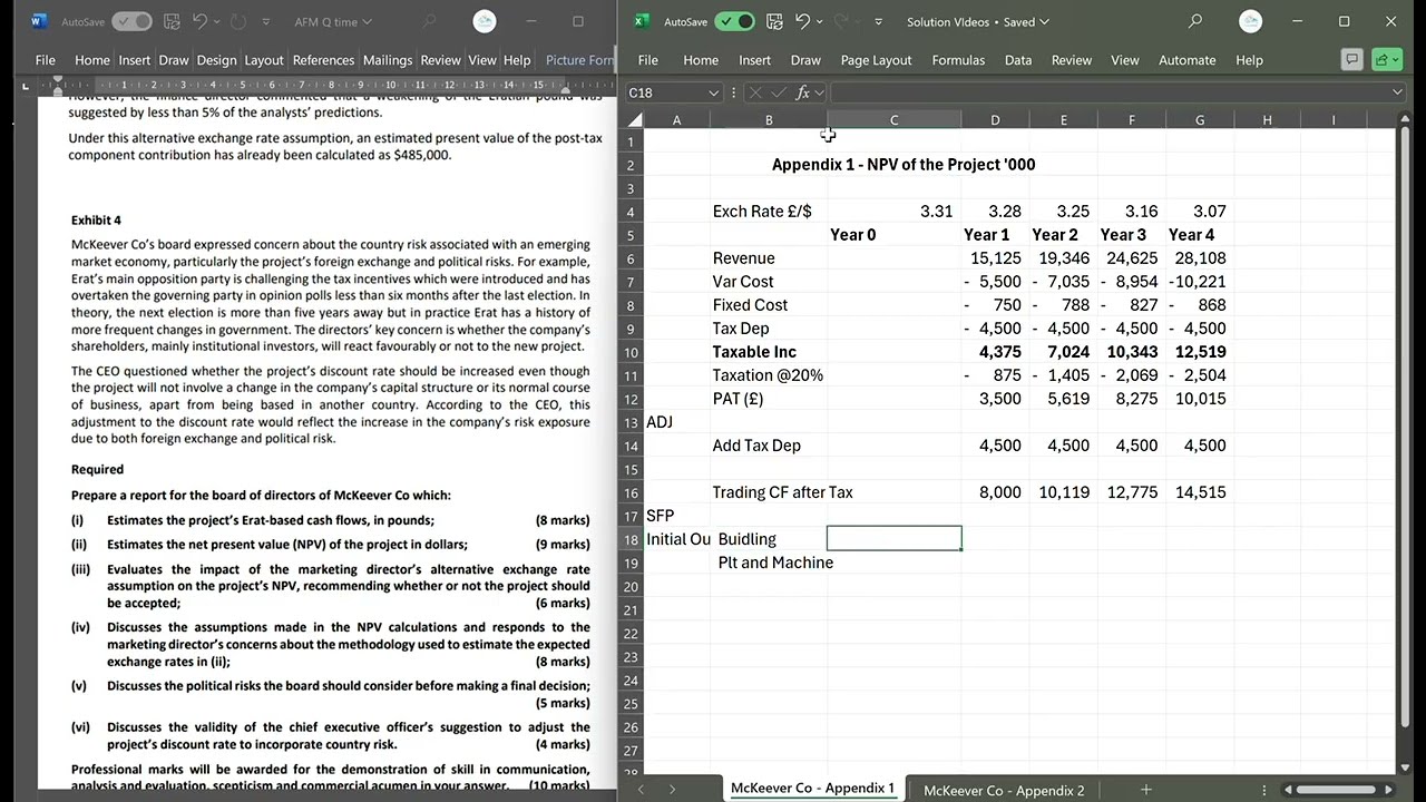 Mckeever Co | ACCA AFM Dec 2023 Exam Question | Lecture 18