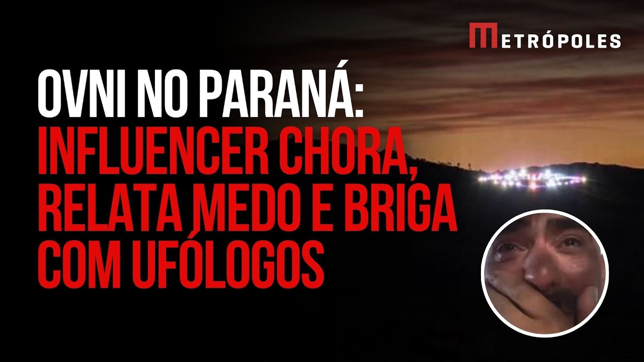 Após flagrar suposto OVNI, influencer briga com ufólogos, relata medo e chora