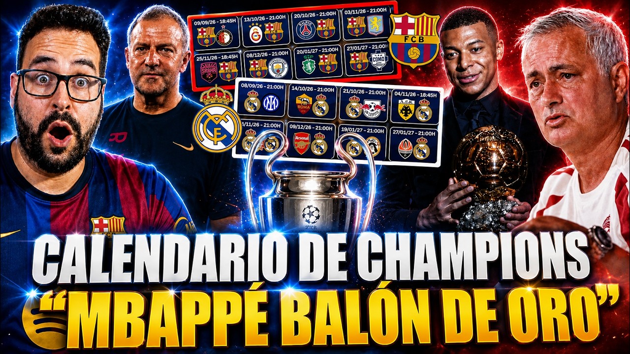 🚨OFICIAL: CALENDARIO de CHAMPIONS ¡MUY COMPLICADO! - MOURINHO PIDE BALÓN de ORO para MBAPPÉ