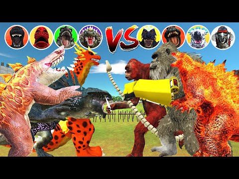 Kaiju Tournament 4VS4 Random: Team Anguirus VS Team Super Godzilla VS Team Skar King in ARBS