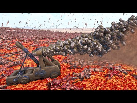 CATAPULT 6.000.000 RPM FULL-AUTO vs 500.000 ORC | UEBS 2 - Ultimate Epic Battle Simulator 2