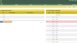 League Setup - Step 4 - Set Your Tee Times