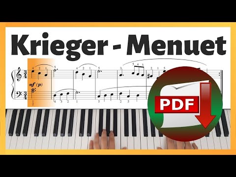 J. Krieger - Minuet in A Minor | Piano Sheet Music | Piano Tutorial