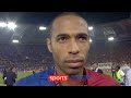 Thierry Henry after winning the Champions League with Barcelona