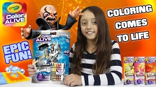 COLORING BOOK COMES TO LIFE! Crayola Color Alive w/ Epic Special Effects Skylanders Fun!
