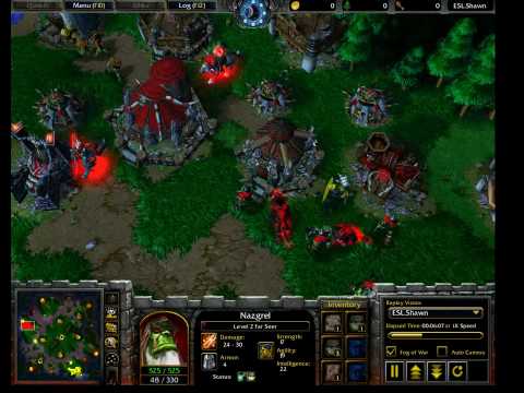 WC3 Warcraft III commentary RotterdaM vs ThomasG Turtle Rock ENC Part 1of2