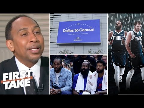 FIRST TAKE | Kyrie-Luka send Clippers to Cancun! - Stephen A. on Mavericks eliminate Clippers in GM6