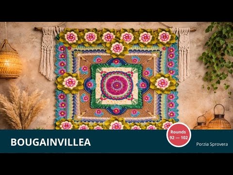 Bougainvillea Garden Border — Structural Base for Large Flowers 🌺 | Advanced 3D Crochet