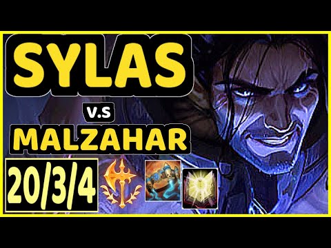 ENVY (SYLAS) vs MALZAHAR - QUADRAKILL 20/3/4 KDA MID CHALLENGER GAMEPLAY - BR