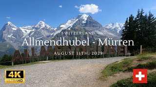 Allmendhubel to Mürren, Swiss Alps Hiking at Lauterbrunnen.  4k at 30 fps.