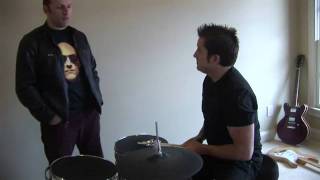 Video thumbnail of "newsboys Video Podcast Episode 12- Duncan practicing drums"