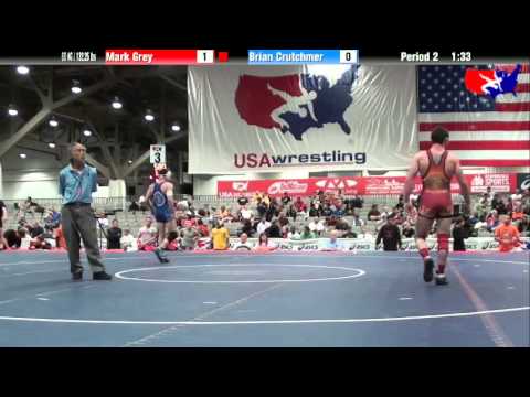 Mark Grey vs. Brian Crutchmer at 2013 Junior Nationals - FILA - FS