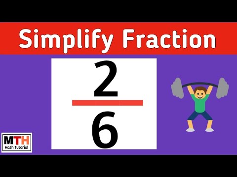 How to simplify the fraction 2/6 || 2/6 Simplified