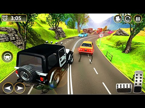 4x4 Jeep Driving game - Offroad Police Pickup 4x4 Driving and Racing Simulator - Android Gameplay