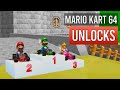 Mario Kart 64 Unlockables How To Unlock Mirror Mode Extra Cup Alternative Title Screen