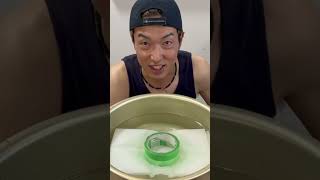 キッチンペーパーが沈まないギリギリを見極めろ！！#shors
