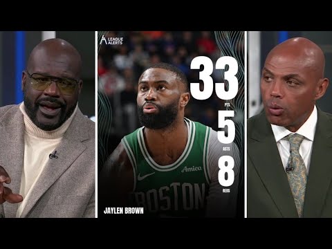 Inside The NBA | Chuck & Shaq reacts to Jaylen Brown 33Pts but Celtics loss to Bulls 114-111