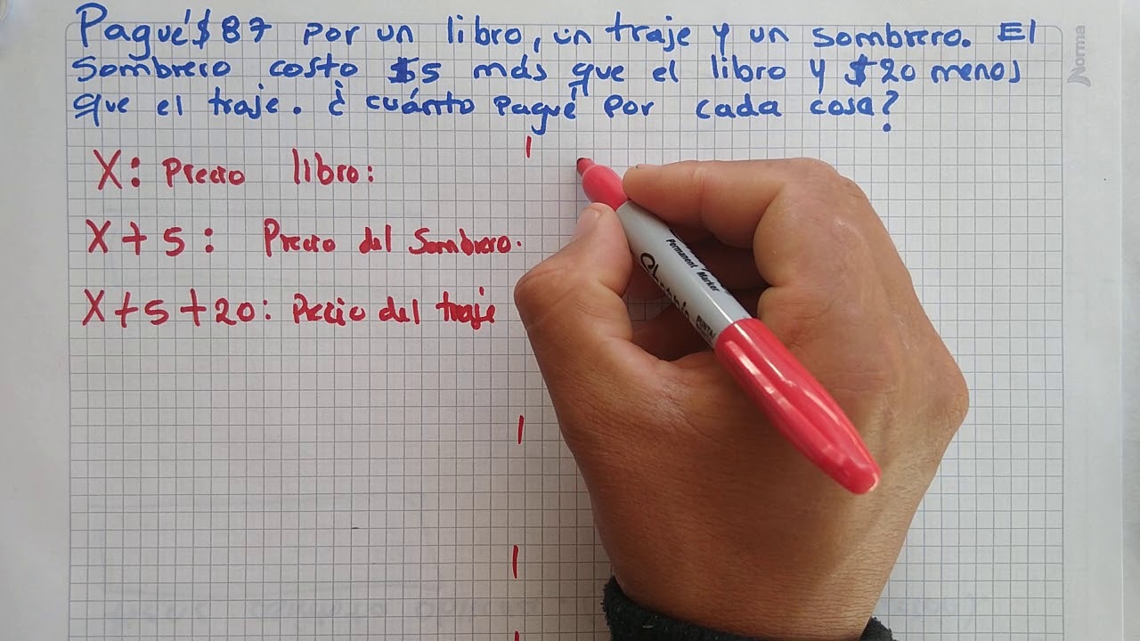 Solución Problema ecuaciones de primer grado con una incógnita.