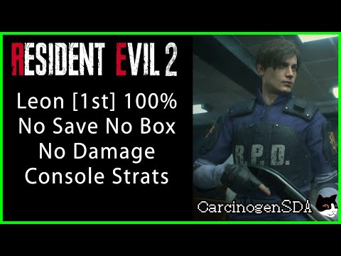 Resident Evil 2 Remake - Leon 1st No Item Box No Save No Damage 100%