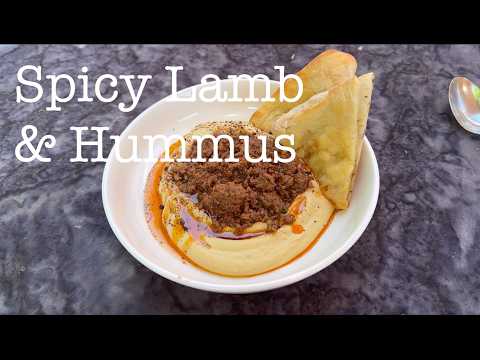 Spicy Lamb and Hummus for Brunch