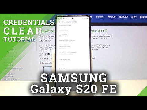 How to Clear Credentials in SAMSUNG Galaxy S20 FE – Clear All Licenses