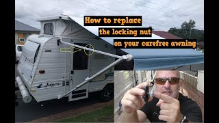 Replacing a carefree awning brace knob on your caravan