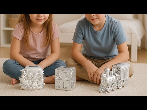 Tirelire Locomotive En Métal Personnalisable - Pour Enfant, épargne Pièces Et Billets